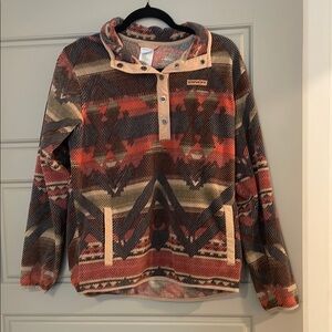 Patterned Pullover with Button Details